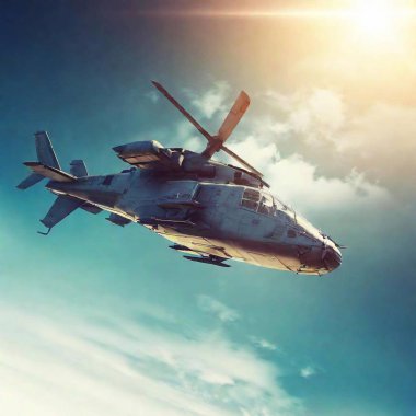 futuristic military helicopter, sci-fi, space, non-existing clipart