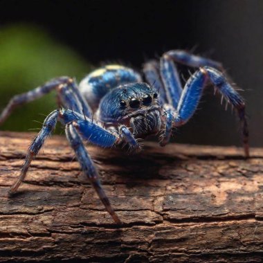 close up of a spider on a branch clipart