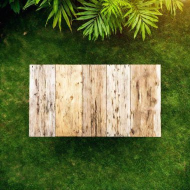 empty wooden board background, top view clipart