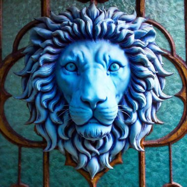 the lion on the window clipart