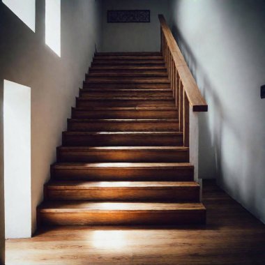 empty stairs in the house clipart