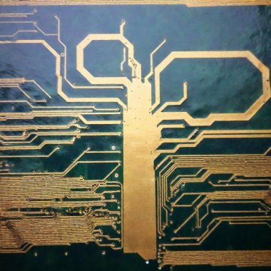 circuit board with a chip clipart