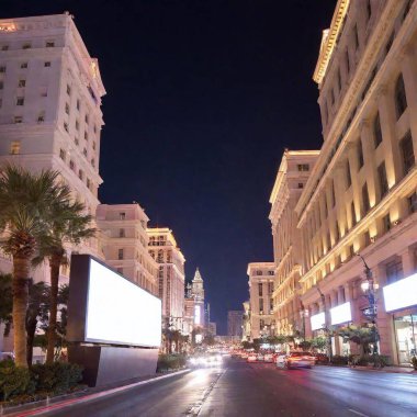 las vegas, nevada, usa - july 2 0 1 9 : night view of las vegas clipart