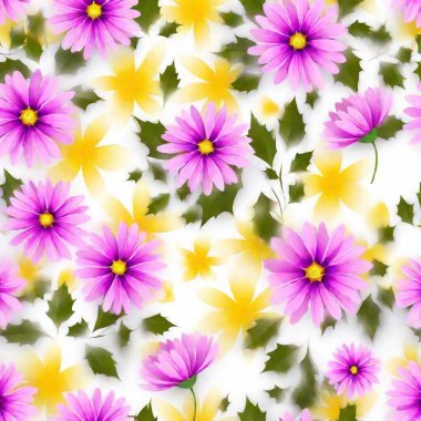 seamless pattern with flowers clipart