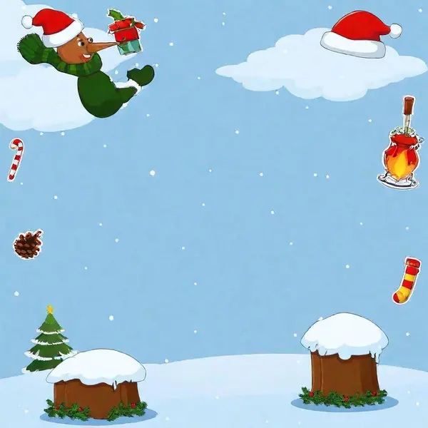 Santa Claus Christmas Gifts Forest — Stock Photo, Image