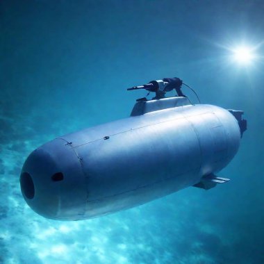 3 d rendering of the submarine clipart