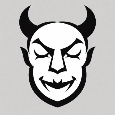 devil vector illustration. halloween logo template. clipart