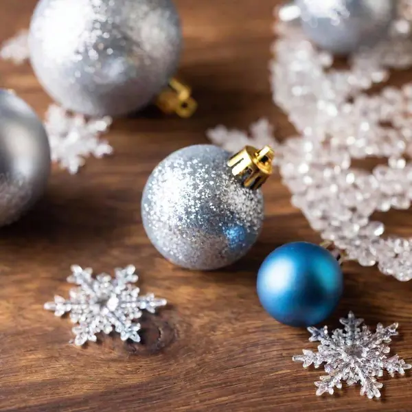 Generate Macro Studio Shot Winter Solstice Window Decorations Frosted Snowflakes — Stock Photo, Image