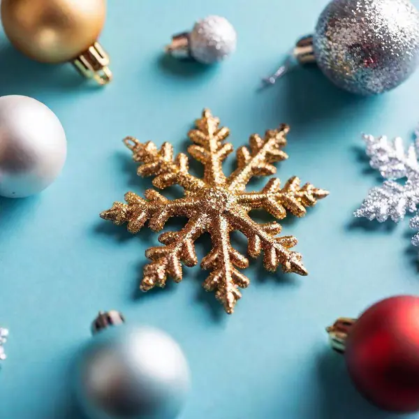Generate Macro Studio Shot Winter Solstice Window Decorations Frosted Snowflakes — Stock Photo, Image