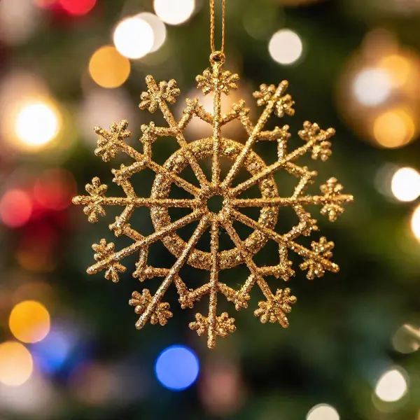 Generate Extreme Macro Photo Winter Solstice Hanging Decorations Ornaments Garlands — Stock Photo, Image