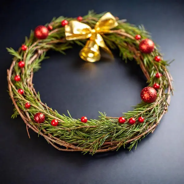 Create Extreme Macro Photo Winter Solstice Door Decorations Use Rack — Stock Photo, Image