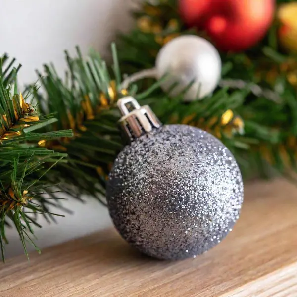 Design Extreme Macro Photo Winter Solstice Mantel Decorations Apply Rack — Stock Photo, Image