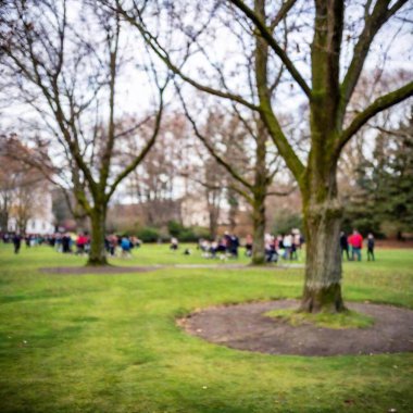 people walking in the park clipart