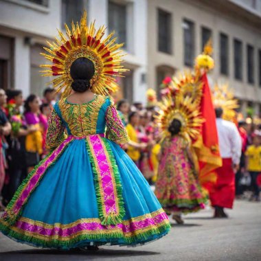 traditional mexican dancer in a traditional costume of the dead clipart