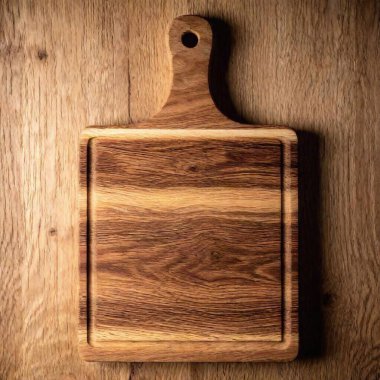 A detailed photo of a wooden cutting board or countertop, highlighting realistic textures such as grain patterns, scratches, and natural color variations clipart