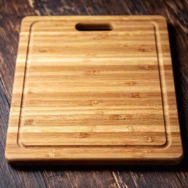 A detailed photo of a wooden cutting board or countertop, highlighting realistic textures such as grain patterns, scratches, and natural color variations clipart