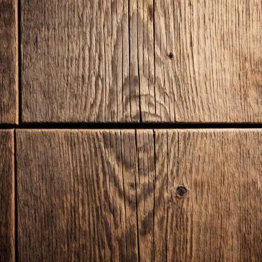 A high-resolution close-up of a wooden plank with detailed grain patterns, distinct knots, and a surface showing slight wear and distress for an authentic look clipart