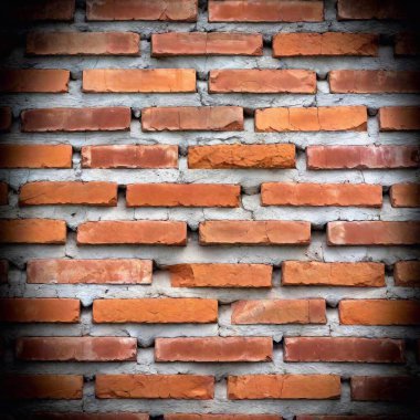 a brick wall texture background that features a layered, painted effect. Show bricks with distressed paint, revealing original brick colors underneath and giving a worn, artistic vibe clipart