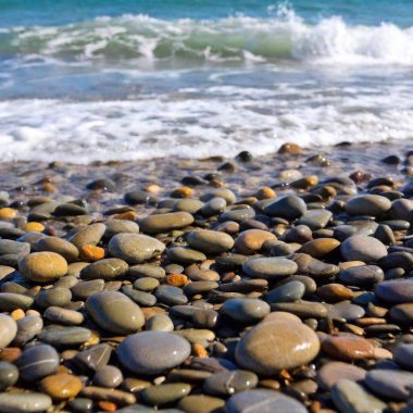 sea stones on the beach clipart