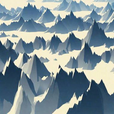 digital composite of mountains and blue background clipart