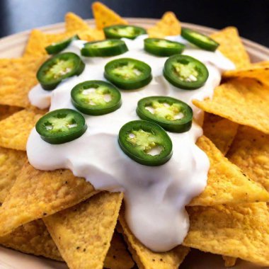 close up of mexican food nachos with jalapeno and jalapeno clipart