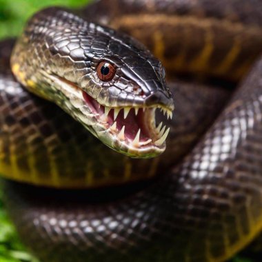 snake with a black background clipart