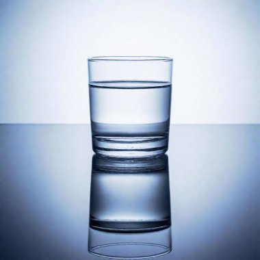 a glass of water on a table clipart