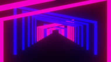 3d animasyon video arka plan ışığı sahnede kırmızı ve mavi daire ışıkları