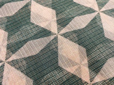 Kota doriya kumaşına basılmış gri ve beyaz geometrik çiçek bloğu