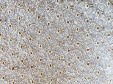 Gürcistan kumaşı. Karmaşık, açık altın işlemeli. Lucknow nakışı.