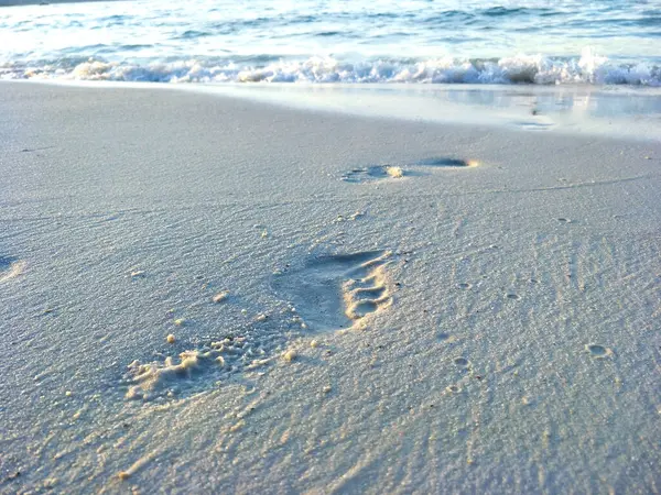 Sahilde ayak izi, Kum Sahili 'nde ayak izi, Metin İçin Boş Alan..., 