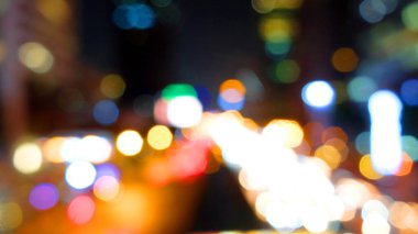 Odaklı Şehir Manzarası Trafik, Şehir Işığı, Bokeh Arkaplan 