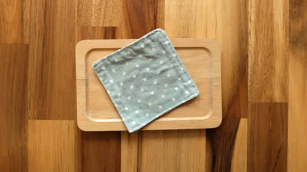 Tahta Masa, Giysi, Boş Alan Üzerine Üst Görünüm Kumaşı...