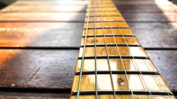 Gitar Bas, Masa Boş Arkaplanda Gitar, Müzik Konsepti