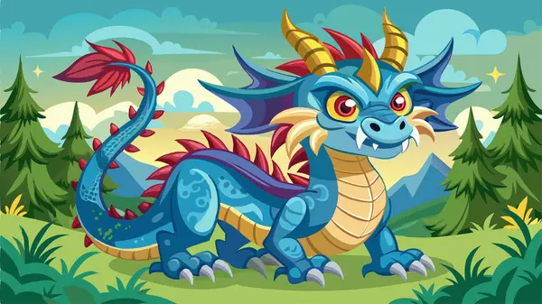 stock vector Vector artwork of Dragon