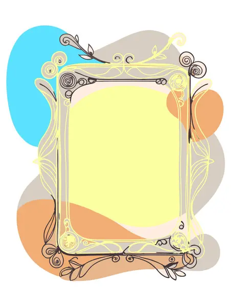 stock vector vector hand drawn frame