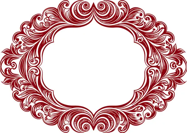 stock vector vector illustration of red floral ornament