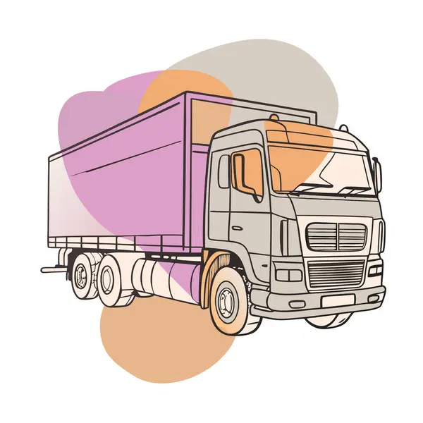 stock vector Vector artwork truck for sublimation print