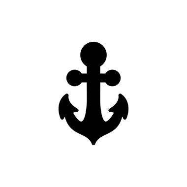 Çapa simgesi logo tasarımı. Çapa işareti ve sembol. Çapa deniz simgesi.