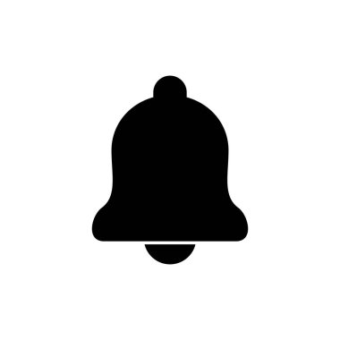 Bell simgesi logosu tasarımı. Web sitesi tasarımı için uyarı işareti ve sembol