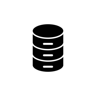 Veritabanı simgesi logo tasarımı. veritabanı işareti ve sembolü