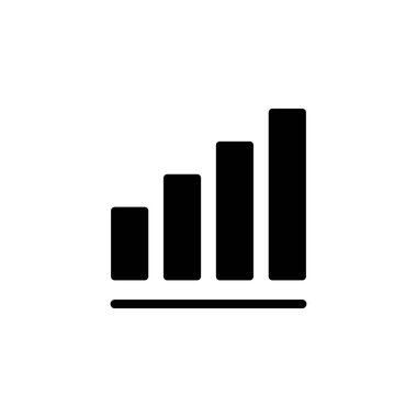 Grafik simgesi logosu dizaynı büyüyor. Çizelge ve sembol. diyagram simgesi