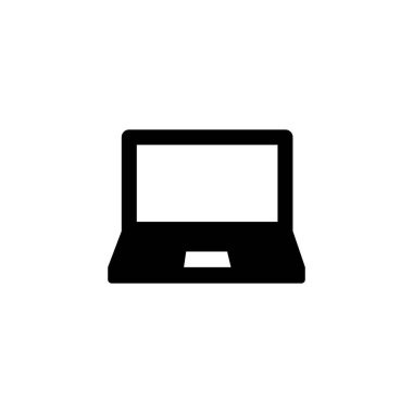 Laptop simge logosu tasarımı. bilgisayar işareti ve sembol