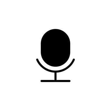 Mikrofon simgesi logosu tasarımı. Karaoke işareti ve sembol