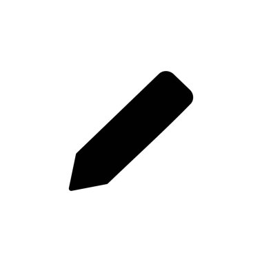 Kalem simgesi logosu tasarımı. Kalem işareti ve sembol. Simge vektörünü düzenle