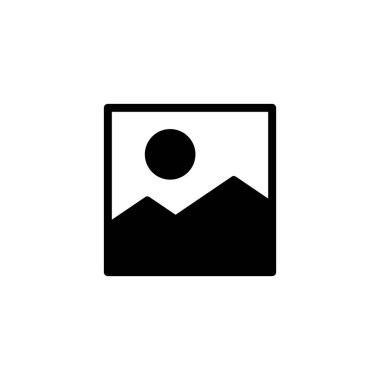 Resim simgesi logosu tasarımı. Fotoğraf galerisi işareti ve sembol. resim simgesi