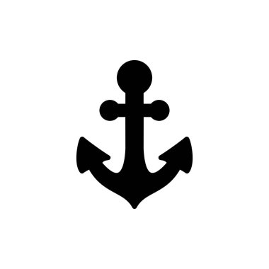 Çapa simgesi logo tasarımı. Çapa işareti ve sembol. Çapa deniz simgesi.