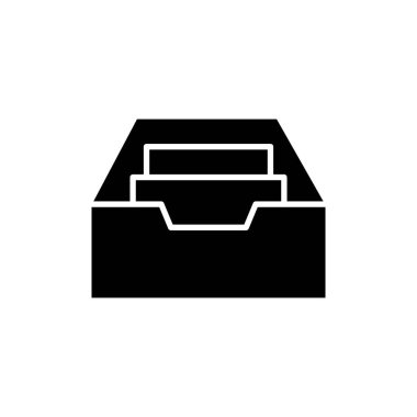 Dizin simgesi logo tasarımını arşivle. Belge vektör simgesi. Depolama simgesini arşivle.