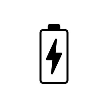 Batarya simgesi logosu tasarımı. Şarj işareti. pil şarj seviyesi