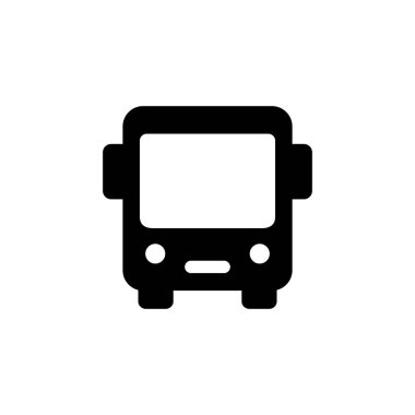 Otobüs simgesi logosu tasarımı. otobüs işareti ve sembol